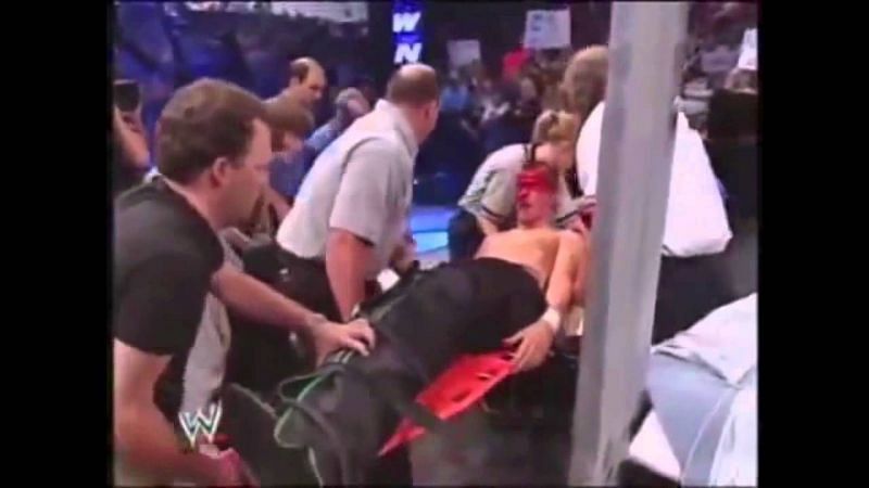 Brock beat Gowen so badly he had to be taken to a 'local medical facility' afterwards...